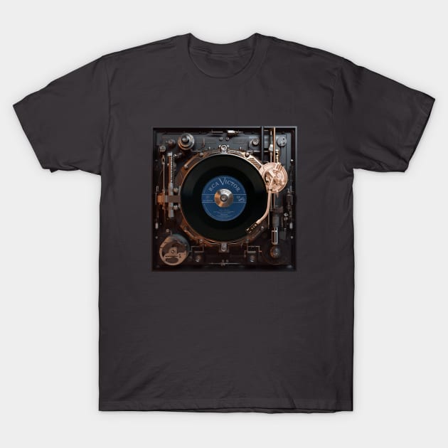 Turntable Retropunk T-Shirt by DavidLoblaw